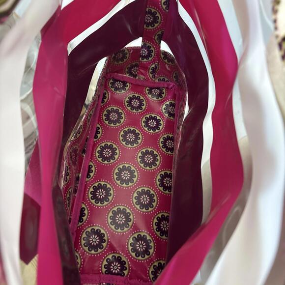 Vera Bradley Clear Striped Beach Tote Bag Shoulder Bag - Picture 7 of 8